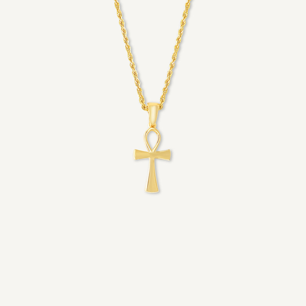 Gold Ankh Cross Pendant