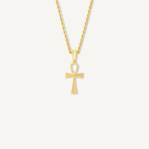 Gold Ankh Cross Pendant