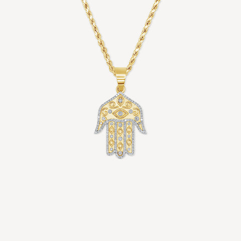Diamond Hamsa Hand Necklace