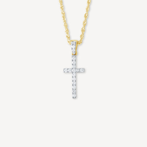 Small Diamond Gold Cross