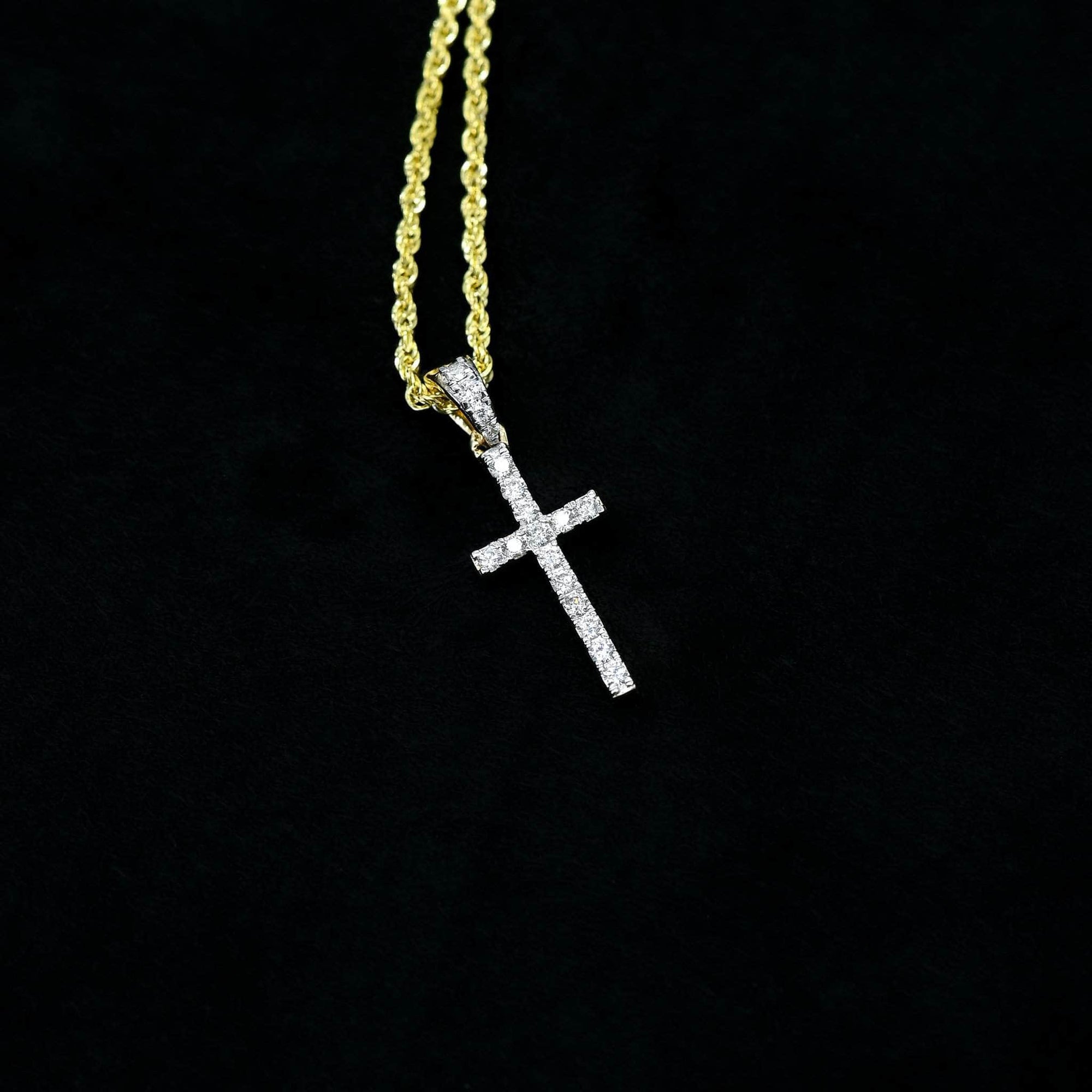 Small Diamond Gold Cross