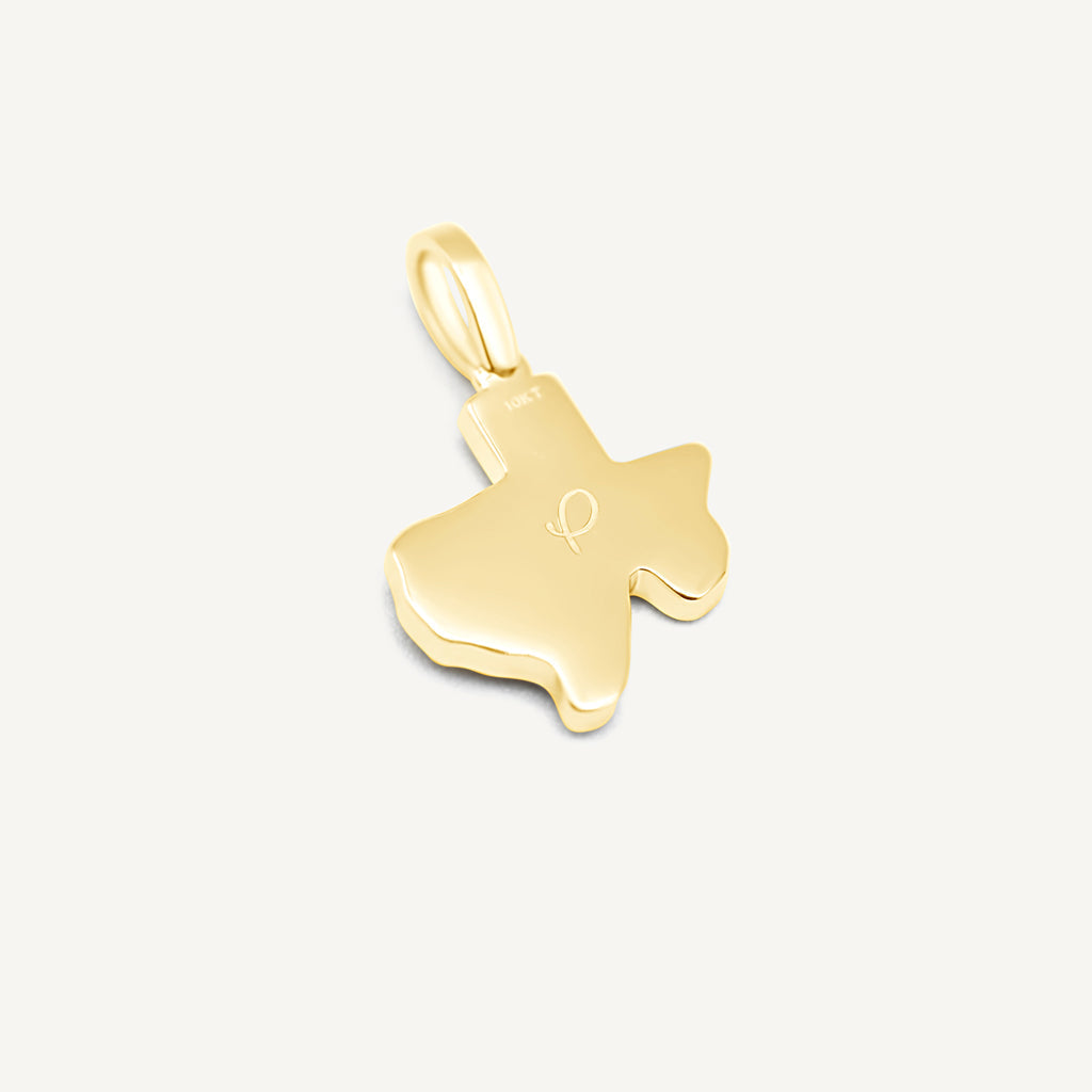 Gold Texas State Pendant