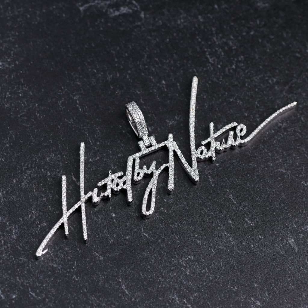 With Diamonds Diamond Chain Name Necklace Diamond Script Name